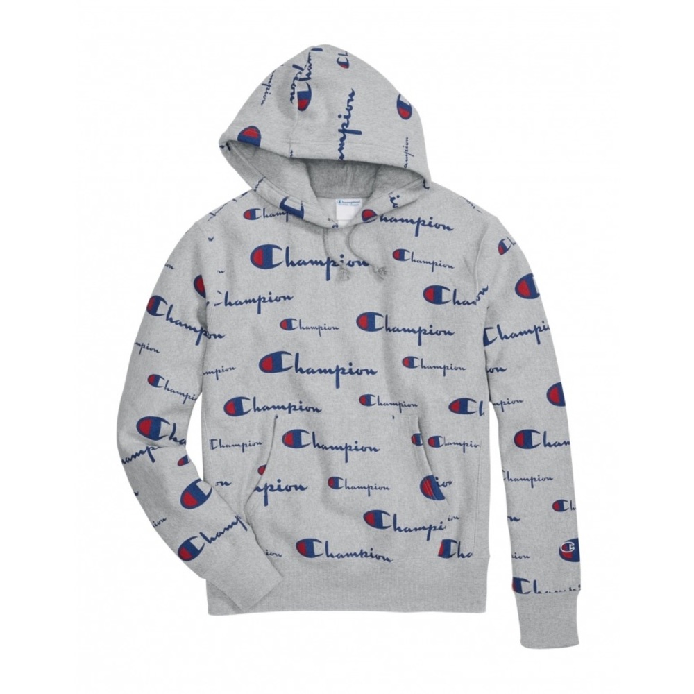 Champion hoodie with logo all over
